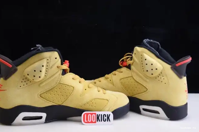 Rep MAX SCOTT X TRAVIS YELLOW AIR JORDAN 6 CN1084-300 0420